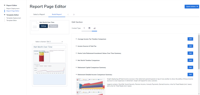 Naviplan presentation module custom reports