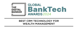 The Digital Banker Global BankTech award 2024 for best crm technology for wealth management